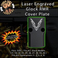 Tribal Bat Engraved RMR Cover Plate 