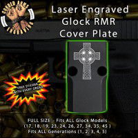 Celtic Cross Engraved RMR Cover Plate 