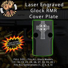 Celtic Cross Engraved RMR Cover Plate 