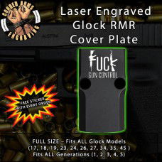 Fuck Gun Control Engraved RMR Cover Plate 