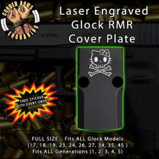 Hello Kitty Death Skull Engraved RMR Cover Plate 
