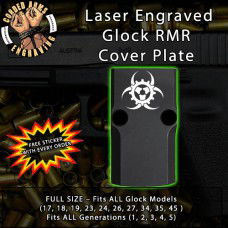 Biohazard Punk Gears Engraved RMR Cover Plate 