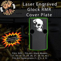 Sideview Skull Engraved RMR Cover Plate 