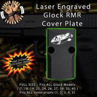 WW2 Shark Mouth Air Bomb Engraved RMR Cover Plate 