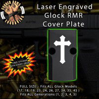 Christian Cross Engraved RMR Cover Plate 