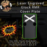 Field Artillery Crossed Cannons Engraved RMR Cover Plate 