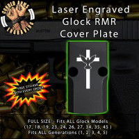 Dove Cross 2 Engraved RMR Cover Plate 