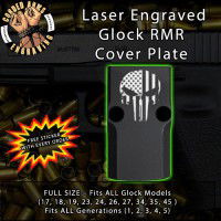 Punisher Flag Engraved RMR Cover Plate 