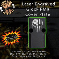 Punisher Flag Engraved RMR Cover Plate 