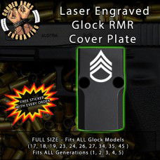 Staff Sergeant E6 Engraved RMR Cover Plate 