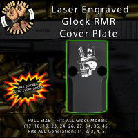 Top Hat Skull Engraved RMR Cover Plate 