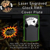 Royal Flush Engraved RMR Cover Plate 