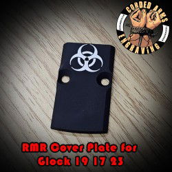 Biohazard Engraved RMR Cover Plate 