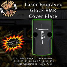 Faith Cross Engraved RMR Cover Plate 