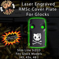 Hello Kitty (A) Laser Engraved RMSc Cover Plate for Glock 43, 43x, 48