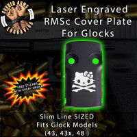 Hello Kitty (E) Laser Engraved RMSc Cover Plate for Glock 43, 43x, 48
