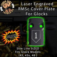1st Infantry Division Laser Engraved RMSc Cover Plate for Glock 43, 43x, 48