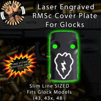 25th Infantry Division Laser Engraved RMSc Cover Plate for Glock 43, 43x, 48