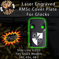 75th Ranger Regiment  Laser Engraved RMSc Cover Plate for Glock 43, 43x, 48