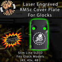 Navy Seabees Laser Engraved RMSc Cover Plate for Glock 43, 43x, 48