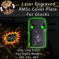 Navy Frogman Laser Engraved RMSc Cover Plate for Glock 43, 43x, 48