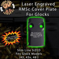 Joshua 1:9 Laser Engraved RMSc Cover Plate for Glock 43, 43x, 48