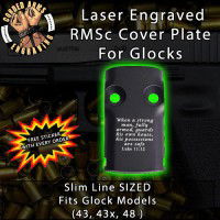 Luke 11:21 Laser Engraved RMSc Cover Plate for Glock 43, 43x, 48