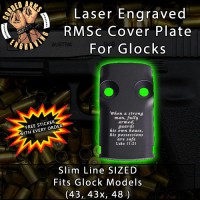 Luke 11:21 Laser Engraved RMSc Cover Plate for Glock 43, 43x, 48