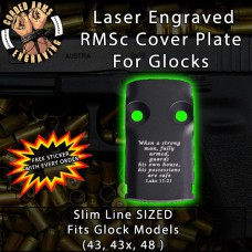 Luke 11:21 Laser Engraved RMSc Cover Plate for Glock 43, 43x, 48