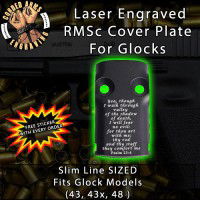 Psalm 23:4 Laser Engraved RMSc Cover Plate for Glock 43, 43x, 48
