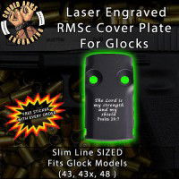 Psalm 28:7 Laser Engraved RMSc Cover Plate for Glock 43, 43x, 48