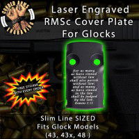 Romans 2:12 Laser Engraved RMSc Cover Plate for Glock 43, 43x, 48