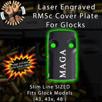 MAGA Laser Engraved RMSc Cover Plate for Glock 43, 43x, 48