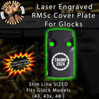 Trump Circle Laser Engraved RMSc Cover Plate for Glock 43, 43x, 48