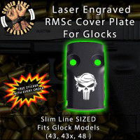 Trumpunisher Laser Engraved RMSc Cover Plate for Glock 43, 43x, 48