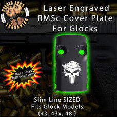 Trumpunisher Laser Engraved RMSc Cover Plate for Glock 43, 43x, 48