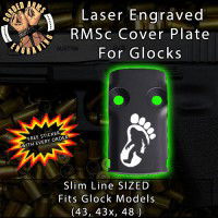 Big Foot Laser Engraved RMSc Cover Plate for Glock 43, 43x, 48