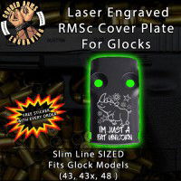Fat Unicorn Laser Engraved RMSc Cover Plate for Glock 43, 43x, 48