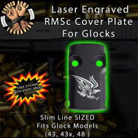 Tribal Eagle Laser Engraved RMSc Cover Plate for Glock 43, 43x, 48