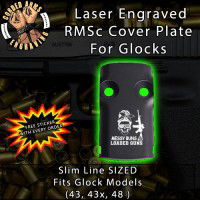 Messy Buns & Loaded Guns Laser Engraved RMSc Cover Plate for Glock 43, 43x, 48