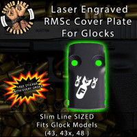 Incoming F-Bombs Laser Engraved RMSc Cover Plate for Glock 43, 43x, 48