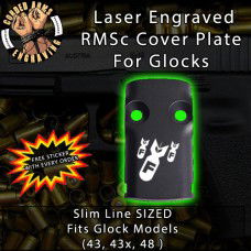 Incoming F-Bombs Laser Engraved RMSc Cover Plate for Glock 43, 43x, 48
