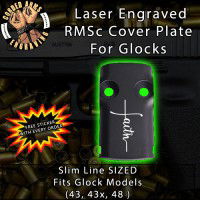 Faith Cross Engraved RMSc Cover Plate for Glock 43, 43x, 48