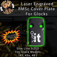F -It Laser Engraved RMSc Cover Plate for Glock 43, 43x, 48