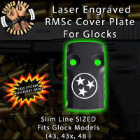 Tennessee TriStar Laser Engraved RMSc Cover Plate for Glock 43, 43x, 48