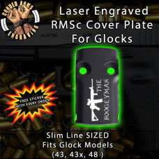 Boogyman Laser Engraved RMSc Cover Plate for Glock 43, 43x, 48
