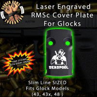 Deadpool Do you Love Me Laser Engraved RMSc Cover Plate for Glock 43, 43x, 48