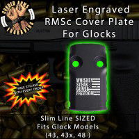 W.S.G.&F. Laser Engraved RMSc Cover Plate for Glock 43, 43x, 48