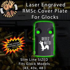 Deeez Nuts Laser Engraved RMSc Cover Plate for Glock 43, 43x, 48
