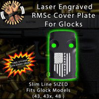 Paramedic Flag Laser Engraved RMSc Cover Plate for Glock 43, 43x, 48